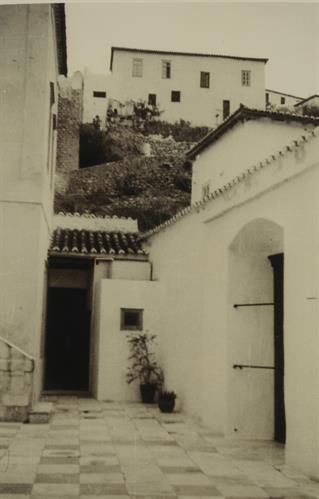 Hydra Island. Partial view of the courtyard of Lazaros Koundouriotis Historic Residence. Photographic copy, 1956-1957.