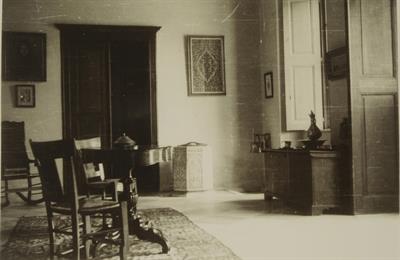 Hydra Island. Interior of the living room of Lazaros Koundouriotis Historic Residence. Photographic copy, 1956-1957.