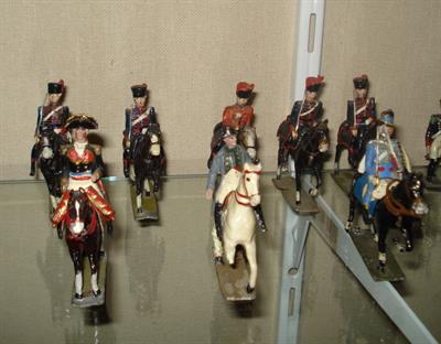 Coloured model made of lead, representing an officer of the french cavalry during the Napoleonic wars (1803-1815)
