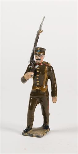 Coloured model made of lead, representing a soldier of the greek army during the Balkan Wars 1912-1913