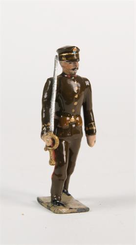 Coloured model made of lead, representing an officer of the greek army during the Balkan Wars 1912-1913
