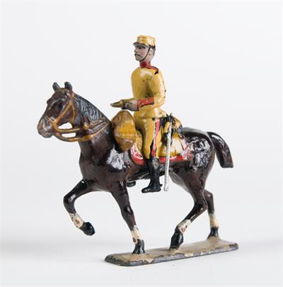 Coloured model made of lead, representing an officer of the greek horse artilery on horseback, during the Balkan Wars 1912-1913
