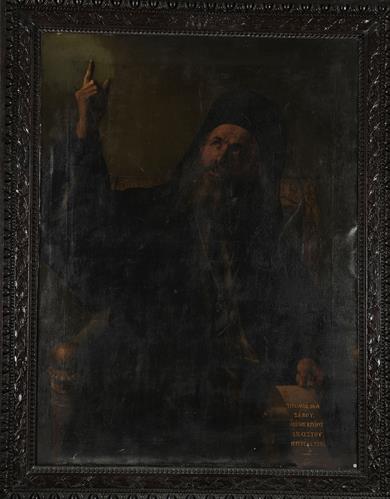 Portrait of Patriarch Gregory V of Constantinople, oil painting on canvas, Mount Athos.