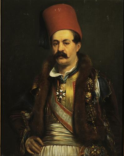 Portrait of Ioannis Kolettis, oil painting on canvas.