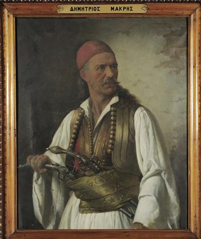 Προσωπογραφία του Δημητρίου Μακρή, ελαιογραφία σε μουσαμά.